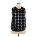 Who What Wear Sleeveless Blouse: Black Tops - Women's Size X-Large