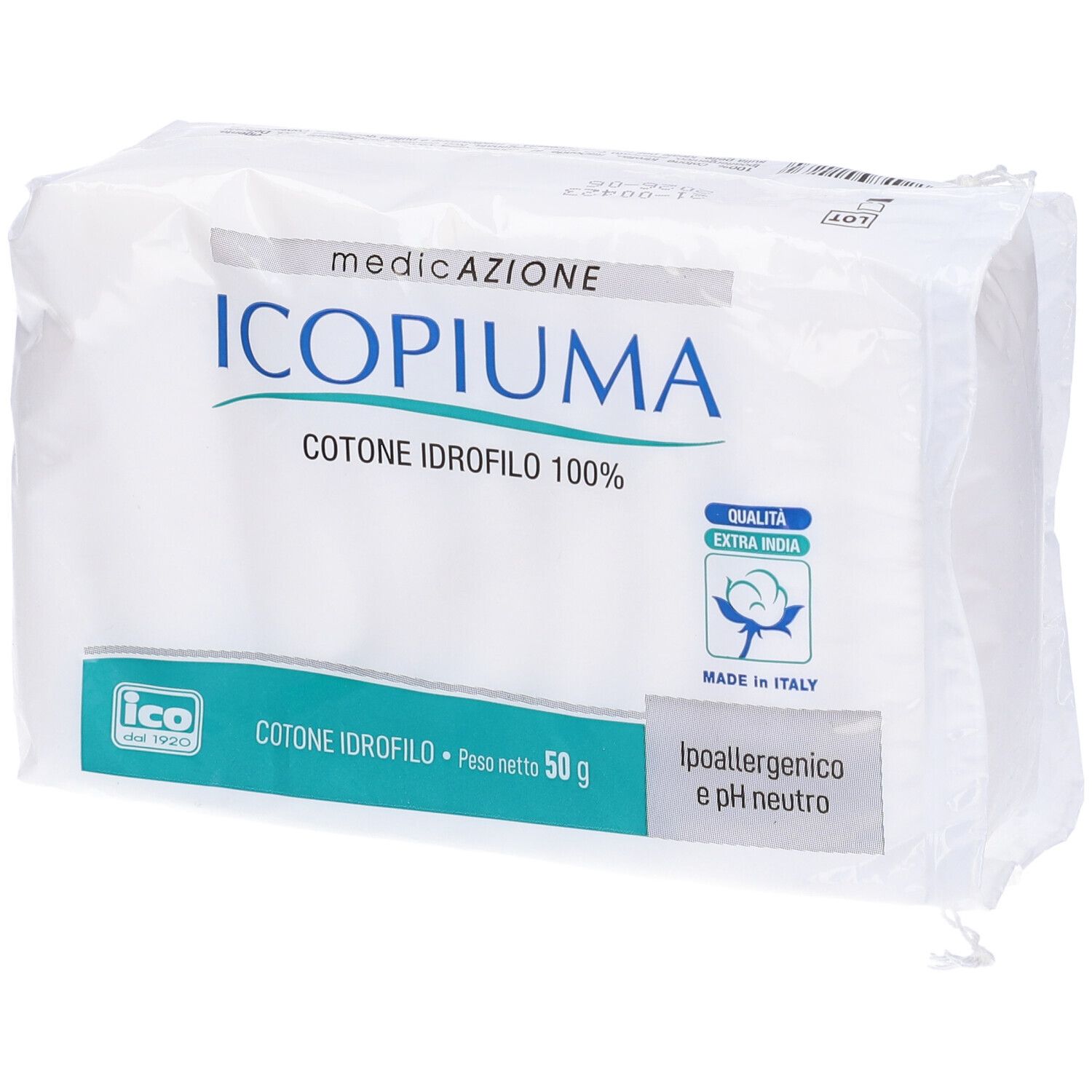 Icopiuma Cotone Idrofilo Extra Indiano 50 g idrofilo