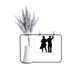 Duet Dance Sports Performance Dancer Artificial Lavender Flower Vase Bottle Card