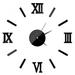 Alvage Large 3D DIY Wall Clock Roman Numerals Clock Frameless Mirror Surface Wall Sticker Home Decor for Living Room Bedroom