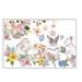 5 Bunny Butterflies Flying In The Flowers PVC Sticker Children s Room Bedroom Decorative Wall Stickers Easy To Paste Decorative Stickers 02 Stickers Stickers for Snowboard Home Photography Studio