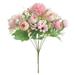 Artificial Silk Rose Peony Small Daisy Hydrangea Bouquet Artificial Flowers Arrangements Wedding Decoration Decor Pink Artificial Flowers Rose Heads Artificial Flowers Artificial Flowers Hydrangea