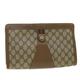 GUCCI GG Canvas Web Sherry Line Clutch Bag Beige Red Green 89 01 033 Auth th3487