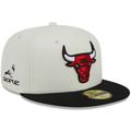 Men's New Era x Staple Cream/Black Chicago Bulls NBA Two-Tone 59FIFTY Fitted Hat