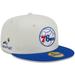 Men's New Era x Staple Cream/Royal Philadelphia 76ers NBA Two-Tone 59FIFTY Fitted Hat