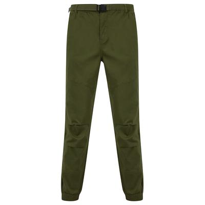 Trousers Mauro Stretch Cotton Twill Cuffed Cargo Jogger Pants in Burnt Olive / XXL - Tokyo Laundry