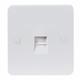 KnightsBridge Pure 9mm 1G White Telephone Master Socket Flush Wall Switch