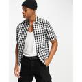 Fred Perry gingham check shirt in black