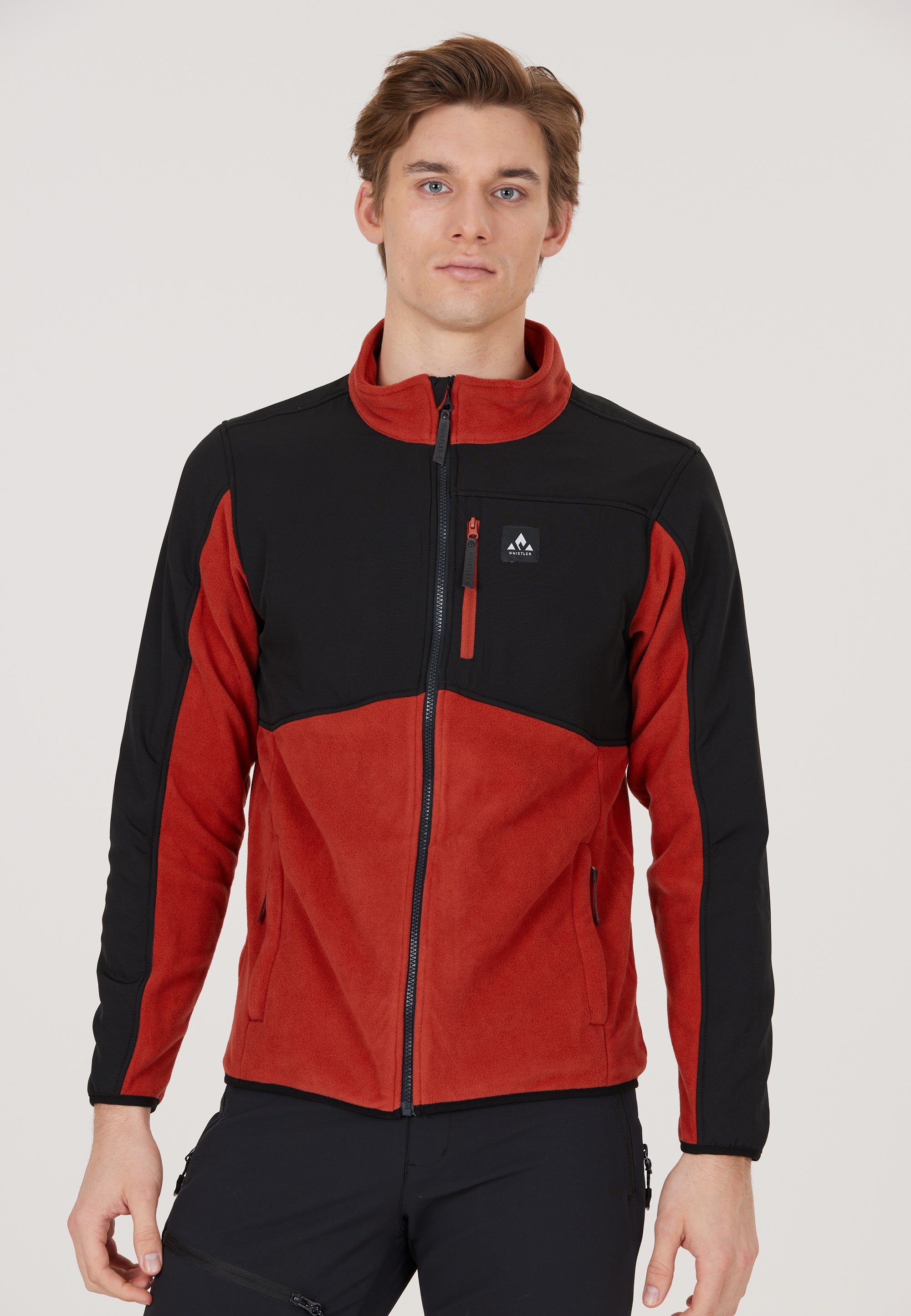 Fleecejacke WHISTLER "Evo", Herren, Gr. XL, rot (weinrot), 100% Polyester, unifarben, normal, ohne Ausschnitt, Jacken, mit atmungsaktivem Material Image