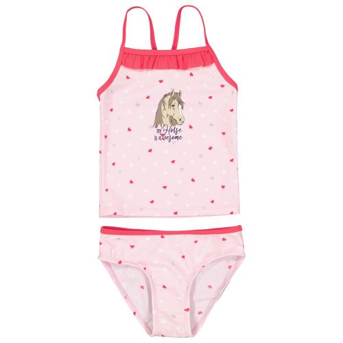 „Tankini SALT AND PEPPER „“Pferd““ Gr. 92, rosa (rosa, pink) Mädchen Bikini-Sets Bikinis mit verspieltem Allover-Muster“