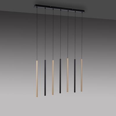 PAUL NEUHAUS Pendelleuchte "FLUTE", schwarz, B:8cm L:100cm, Lampen Image