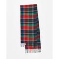 Boardmans woven check fringe scarf in red