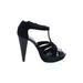 Aldo Heels: Black Solid Shoes - Women's Size 37 - Open Toe