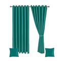 Blackout 2PCS Super Soft Thermal Insulated Eyelet Window Curtains for Living Room Bedroom Home Office Fashion Decoration Drop Noise Reduce 2 Panels Curtain UK (Teal, 90x90)