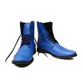 Modello Mare - EU 42 - US 9 - UK 8-27 cm - Handmade Italian Leather Mens Color Blue High Boots - Cowhide Smooth Leather - Lace-Up
