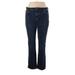 Lands' End Jeans - High Rise Boot Cut Denim: Blue Bottoms - Women's Size 0 - Indigo Wash