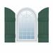 Mid America Mid-America Vinyl, Standard Size Four Board Joined w/Arch Top Shutters Vinyl, Wood in Green | 73 H x 14 W x 1 D in | Wayfair