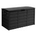 SUNCROWN Deck Box 75 Gallons Water Resistant Resin Lockable Deck Box w/ Wheels Resin in Black/Brown | 20 H x 44 W x 19.5 D in | Wayfair 75CWX-Black