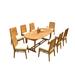 Teak Smith Oval 8 - Person 117" Long Teak Outdoor Dining Set Wood/Teak in Brown/White | 117 W x 43 D in | Wayfair DSCharleston_117MasOval_9_AL_4
