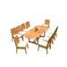 Teak Smith Oval 10 - Person 94" Long Teak Outdoor Dining Set Wood/Teak in Brown/White | 94 W x 40 D in | Wayfair DSCharleston_94MasOval_11_AL_1