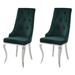 Rosdorf Park Jolanka Tufted Fabric Side Chair Dining Chair Upholstered in Green | 42 H x 20.5 W x 24.5 D in | Wayfair