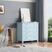 Red Barrel Studio® 6 - Drawer Accent Chest Wood in Gray/Blue | 36.34 H x 37.8 W x 17.71 D in | Wayfair 760BACF4FEAD41219860D489666515BD