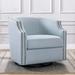 Barrel Chair - Swivel Chair - Red Barrel Studio® Swivel Chair, barrel chair, accent chair Wood/Polyester in Blue | 29.5 H x 29.3 W x 30.5 D in | Wayfair