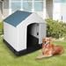 Tucker Murphy Pet™ Domhnall/White Plastic Dog House Plastic House in Blue, Size 46.0 H x 42.5 W x 45.0 D in | Wayfair
