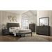 Idell 3 Piece Gray Upholstered Panel Bedroom Set