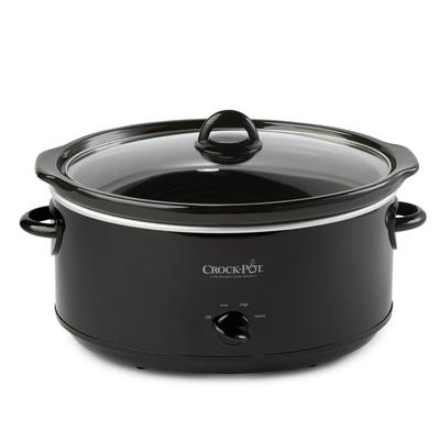 Large 8 Quart Oval Manual Slow Cooker and Food Warmer, Black