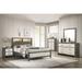 Tobin 5 Piece Brown Cream LED Bookcase Platform Bedroom Set