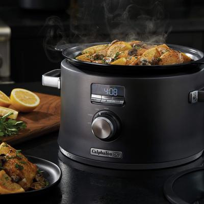 5.3 Quarts Slow Cooker with Digital Timer and Programmable Controls, Stainless Steel