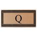 A1HC Natural Coir Flock Black/Beige Anti-Shed Treated Durable Doormat, Coir Monogrammed Door Mat