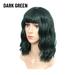 Women s Clothing Cosplay Polychromatic Partial Bangs Masquerade Women s Wig Curly Hair Wig Halloween High Temperature Line DARK GREEN