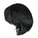 Mens Wig Short Straight Wig Fashion Cosplay Wig Prop for Festival Party Performance Supplies (Black)