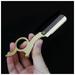 WNG Stainless Steel Folding Ring Knife Holder Hairdressing Shaver Facial Repair Tool