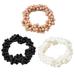 NUOLUX 3 Pcs/1 Set Imitation Pearl Head Rope Pearl Hair Ties Seamless Hair Ring Accessories for Lady Girl