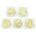 1 Set of 5 Bottles Nail Art Stickers Star Moon Snowflake Nail Stickers Luminous Sequin Nail Stickers DIY Nail Stickers (White)