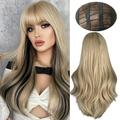 WNG Wig Women s Long Curly Hair Headgear Style Whole Top European and American Style with Bangs Highlighting Fashion Waves Wave Set