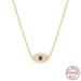 14k Gold Necklace for Women - Gold Filled Sterling Silver Chain - Evil Eye Gold Chain for Women