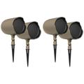 4 JBL GSF6-TN 6.5 Landscape Ground Stake/Wall Mount 70v Commercial Speakers+Amp