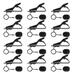 24Pcs Microphone Lapel Tie Clip Universal Mini Lapel Lavalier Microphone Mic Clip Iron Clip Black(12Pcs Clips + 12Pcs Sponge Covers)