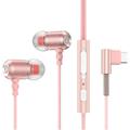 Waroomhouse Earphone with Noise-cancelling Microphone Mobile Phone Earphones with Noise-cancelling Microphone Type-c In-ear Wired Headset with Noise-cancelling