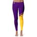 Women's Vive La Fete Purple/Gold Tennessee Tech Golden Eagles Plus Size Color Block Yoga Leggings