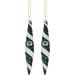 Green Bay Packers Two-Pack Swirl Blown Glass Ornament Set