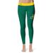 Women's Vive La Fete Green/Gold Northern Michigan Wildcats Plus Size Solid Design Yoga Leggings