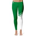 Women's Vive La Fete Kelly Green/White North Texas Mean Green Color Block Yoga Leggings
