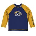 Toddler Vive La Fete Blue/Gold Kent State Golden Flashes Solid Contrast Rash Guard