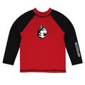 Toddler Vive La Fete Red/Black Northeastern Huskies Solid Contrast Rash Guard