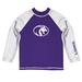 Infant Vive La Fete Purple/White North Alabama Lions Solid Contrast Rash Guard